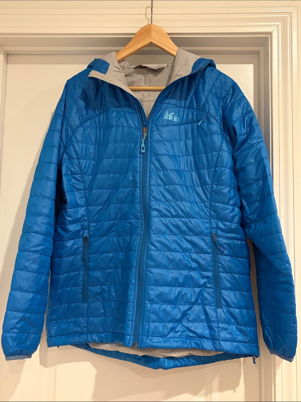 REI Women’s Blue Insulated Hooded Jacket